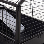 Rolling Metal Rabbit, Guinea Pig, or Small Animal Hutch Cage with Main House and Run