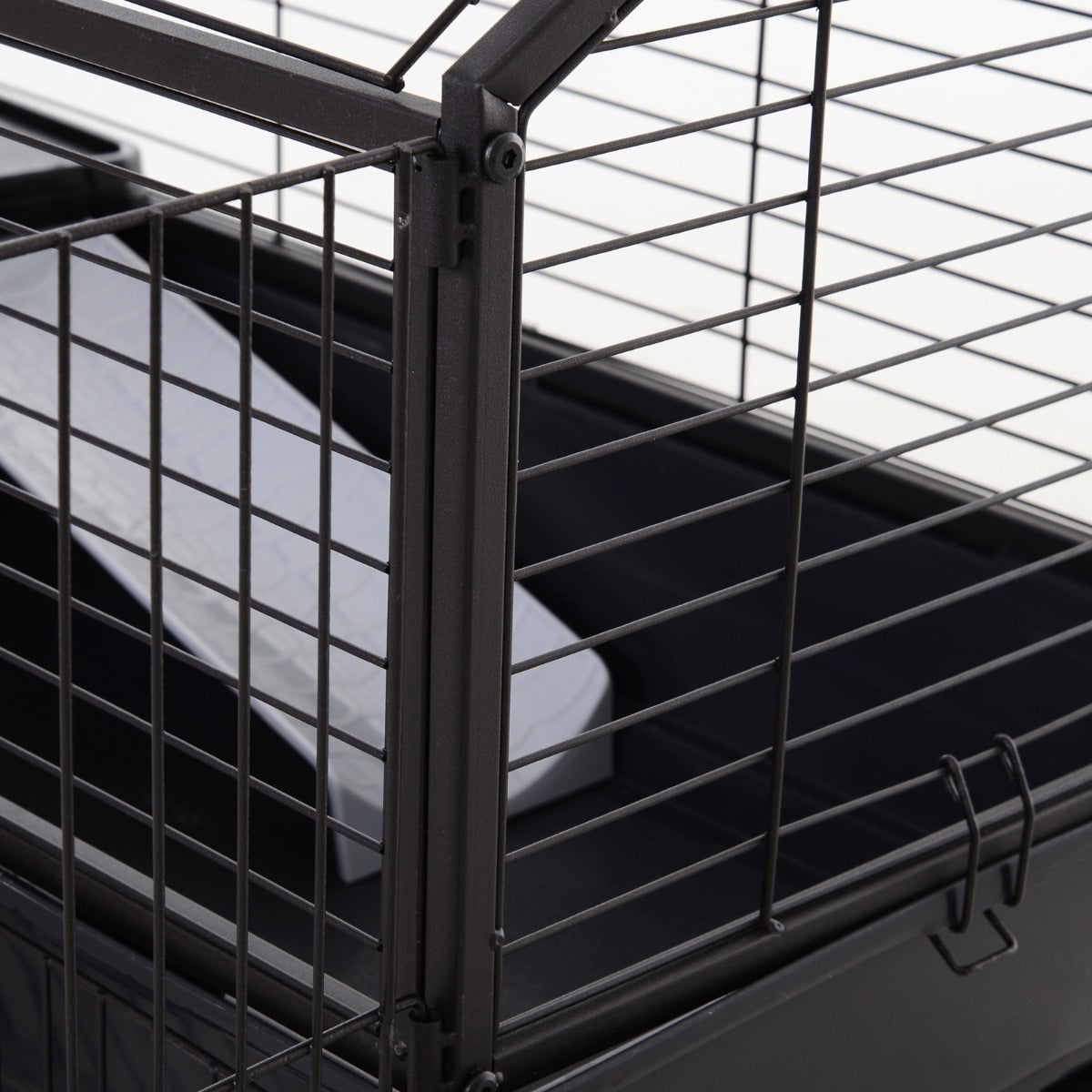 Rolling Metal Rabbit, Guinea Pig, or Small Animal Hutch Cage with Main House and Run