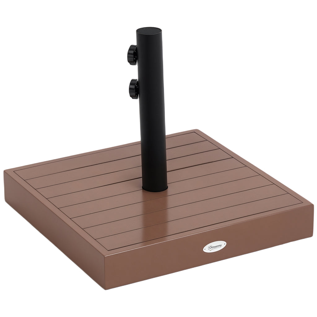 Patio Umbrella Base, 42 lbs. Concrete Heavy Duty Umbrella Base for 1.25/1.5" Poles, Coffee