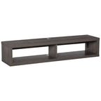 Wall Mounted TV Stand, Media Console Floating Storage Shelf for Living Room or Home Office, Dark Grey