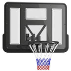 Wall Mounted Basketball Hoop, Basketball Goal Combo Kit with 43" Reinforced Shatter Resistant Backboard and All Weather Net for Indoor or Outdoor Use