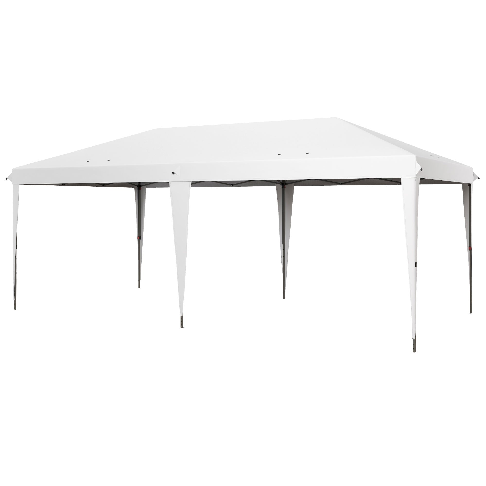 10' x 19.2' Outdoor Gazebo Pop Up Canopy Party Tent with Carrying Bag, White