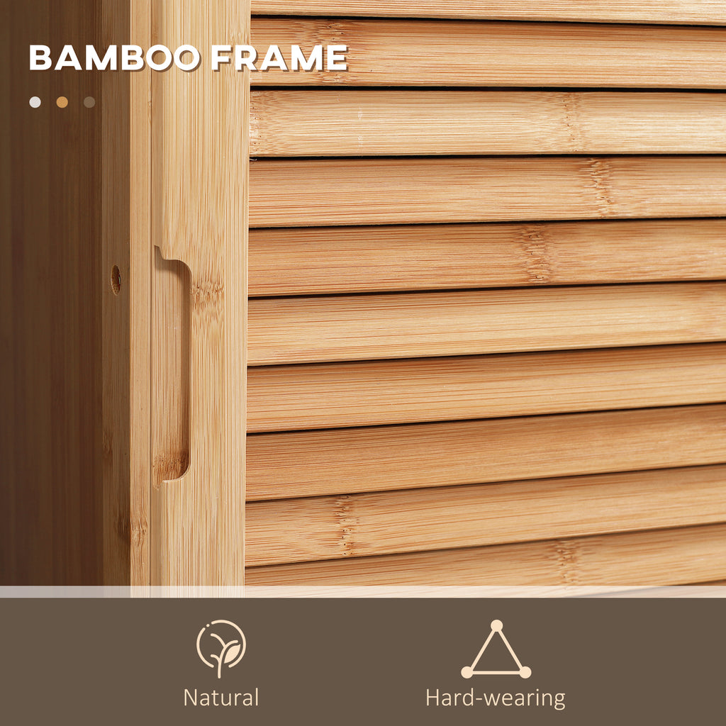 Bathroom Storage Cabinet with Drawer and Slatted Shelves