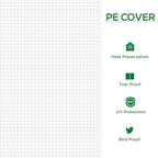 Portable Mini Greenhouse, Outdoor Garden with Large Zipper Doors and Water/UV PE Cover, 5.9' x 3' x 3', White