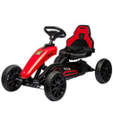 Kids Pedal Go Kart w/ Swing Axle, Shock-Absorbing Wheels, Red