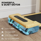 2.5HP Walking Pad, Under Desk Treadmill with Remote Control, Transport Wheels and LED Display for Home Gym Office