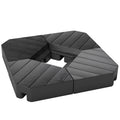 Offset Umbrella Base Outdoor Umbrella Weights, 132 lb. Capacity Water or 176 lb. Capacity Sand, Black