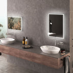 32" x 24" Bathroom Mirror with LED Lights, Dimmable Makeup Mirror, Vanity Mirror with 3 Colors, Smart Touch