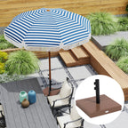Patio Umbrella Base, 42 lbs. Concrete Heavy Duty Umbrella Base for 1.25/1.5" Poles, Coffee