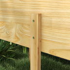 Wooden Raised Garden Bed, Large Elevated Planter Box with Legs, Bed Liner and Drain Holes, 7.4' x 1.8' x 2.6', Natural