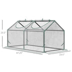 4' x 2' x 2' Portable Mini Greenhouse, Small Green House with PVC Cover, Roll-up Zippered Windows for Indoor, Outdoor Garden, Clear