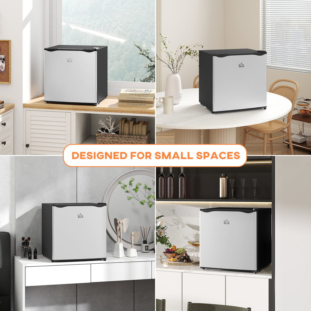 1.1 Cu.Ft Countertop Mini Freezer, Compact Upright Freezer with Removable Shelves, Silver