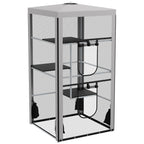 79"H Cat House Kitten Enclosure Mesh Playpen Steel Frame with 3 Platforms, 2 Doors and 4 Sandbags for Stability, Indoor/Outdoor