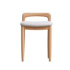 Practical Makeup Stool Bench with Clean-Lined Sturdy Frame, Compact Side Bench for Dining Room, 14″ L x 14.5″ W x 20.5″ H, Natural