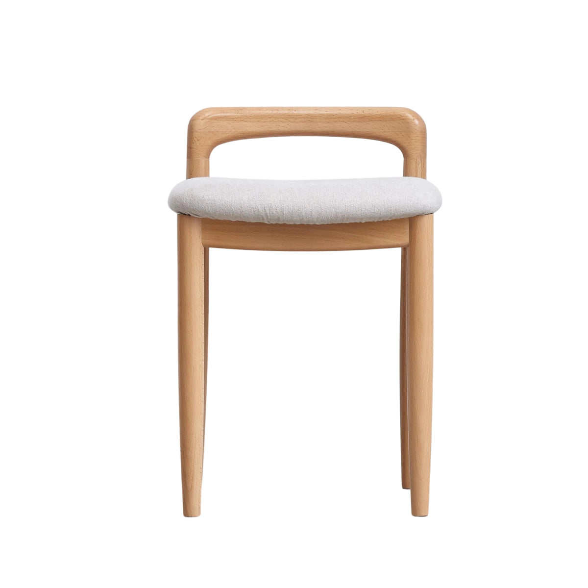 Practical Makeup Stool Bench with Clean-Lined Sturdy Frame, Compact Side Bench for Dining Room, 14″ L x 14.5″ W x 20.5″ H, Natural