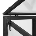 Portable Wood Greenhouse with Wheels & 3-Tier Shelf, Tall Cold Frame with Vented Roof for Balcony Garden, 31.5'' L x 22.5'' W x 62'' H, Black