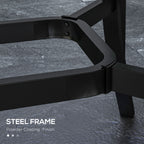 Rectangular Patio Table with Umbrella Hole, Faux Wood Rectangle Outdoor Dining Table for 6 People for Garden, Brown