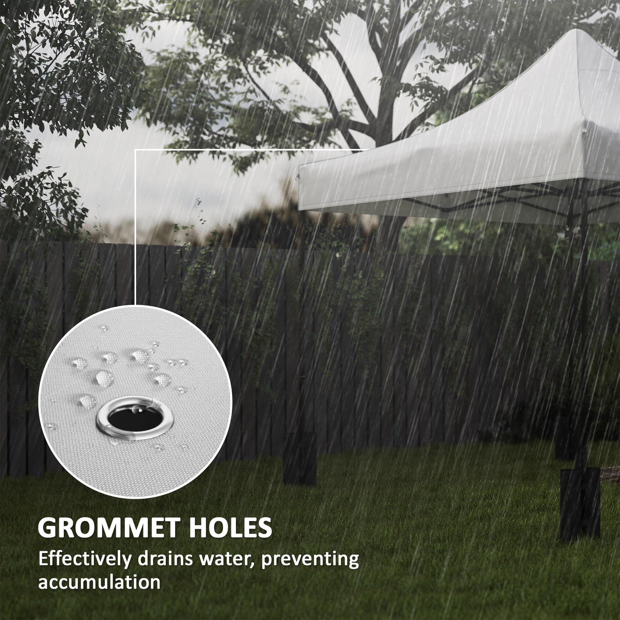 10' x 10' Replacement Canopy Top for Pop Up Canopy Tent with 4 Sand Bags, UPF50+ Protection, White