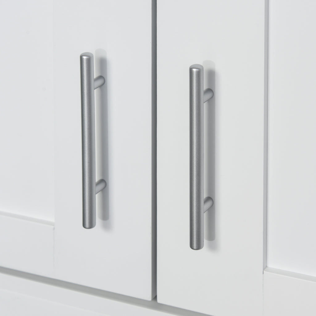 White Pantry Cabinet with Adjustable Shelving for Kitchen, Perfect for Family, White