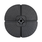 Large 4 Piece Round Fillable Weighted Offset Market Patio Umbrella Base