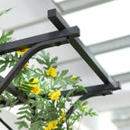 82'' Decorative Metal Garden Trellis Arch with Durable Steel Tubing & Elegant Scrollwork, Perfect for Weddings