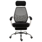 Ergonomic High Back Mesh Office Chair Swivel Reclining Computer Desk Chair with Retractable Footrest, Headrest, Padded Armrest