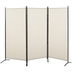 6' 3 Panel Room Divider, Indoor Privacy Screen for Home, Beige