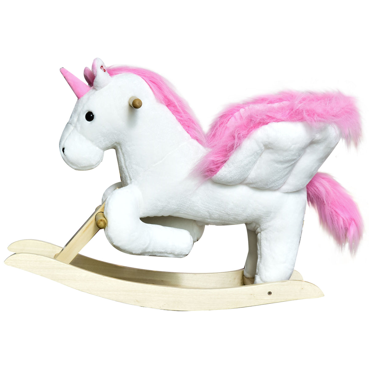 Unicorn Baby Rocking Horse Toy for Kids with Lullaby Song, Plush Ride on Horse with Heavy-Duty Support System, Pretend Play Interactive Toy for Toddlers 18-36 Months