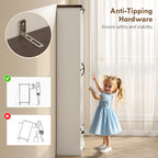 71" Pantry Cabinet, Kitchen Storage Cabinet with Adjustable Shelves, Barn Doors and Drawer for Dining Room, White