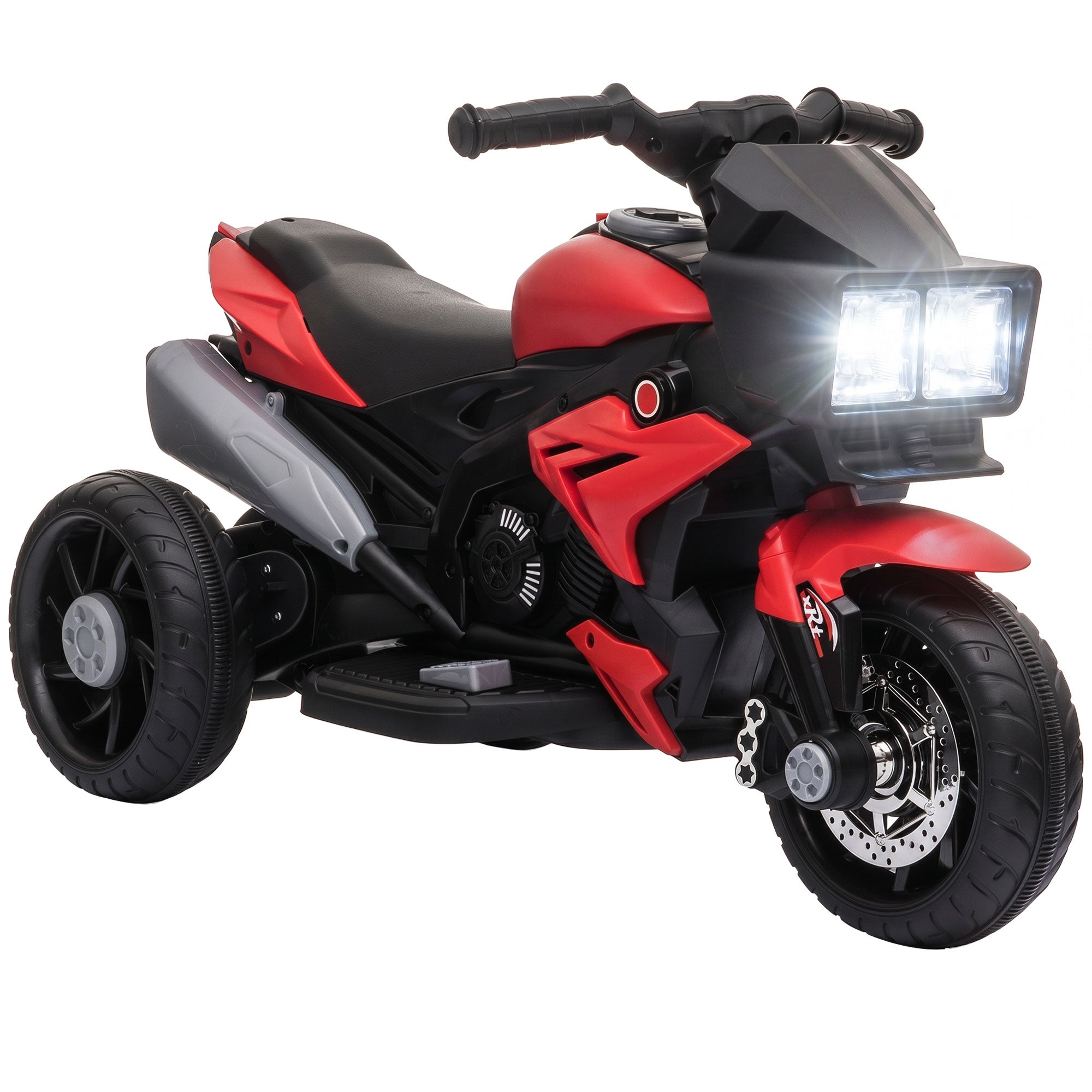 6V Kids Motorcycle, Battery-Operated Mini Electric Motorbike with Forward/Reverse Switch, Horn, Red