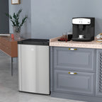 Upright Freezer, 3 Cu Ft Small Freezer with Reversible Single Door, Adjustable Thermostat for Home, Apartment, Silver