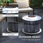 Smokeless Fire Pit, Portable Camping Bonfire Stove with Mat for Backyard, Patio, Picnic, Magnesium Oxide, Black