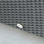 Patio Coffee Table, Large Side Table, Hand-Woven PE Rattan, Weather Resistant Wicker, Outdoor Furniture for Garden Black