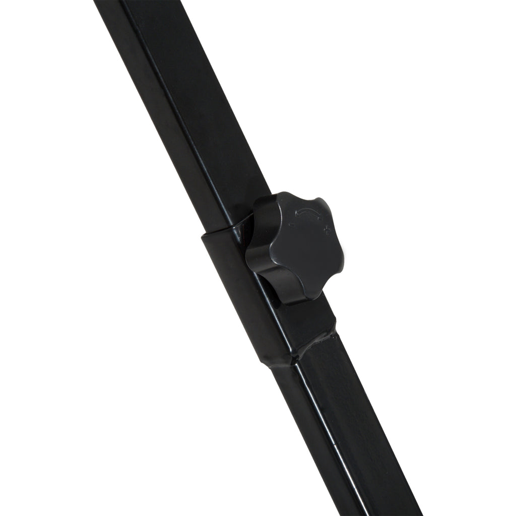 Snow Shovel Rolling Pusher with 29" Blade, 10" Wheels & Angle-Adjustable Handle, Black