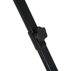Snow Shovel Rolling Pusher with 29" Blade, 10" Wheels & Angle-Adjustable Handle, Black