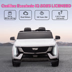 2-Seater 12V 10AH Ride on Truck, Escalade Licensed Electric Car for Kids w/ Spring Suspension Wheels, White
