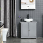 Bathroom Vanities, Bathroom Sink Cabinets with U-Shape Cut-Out and Adjustable Internal Shelf, Gray