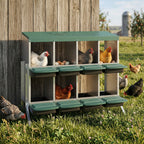 Chicken Nesting Boxes, 8 Compartment Metal Nesting Boxes for Chickens, Two-Tier Egg Laying Boxes with Vented Holes