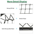Soccer Rebounder Net, 3' x 3', Angle Adjustable Portable Training Goal Net with Quick Folding Design, Sturdy Metal Tube