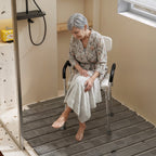 Shower Chair, Mobility Medical Grade Bath Chair, Adjustable Shower Bench with Removable Armrests for Seniors, Handicap, Disabled