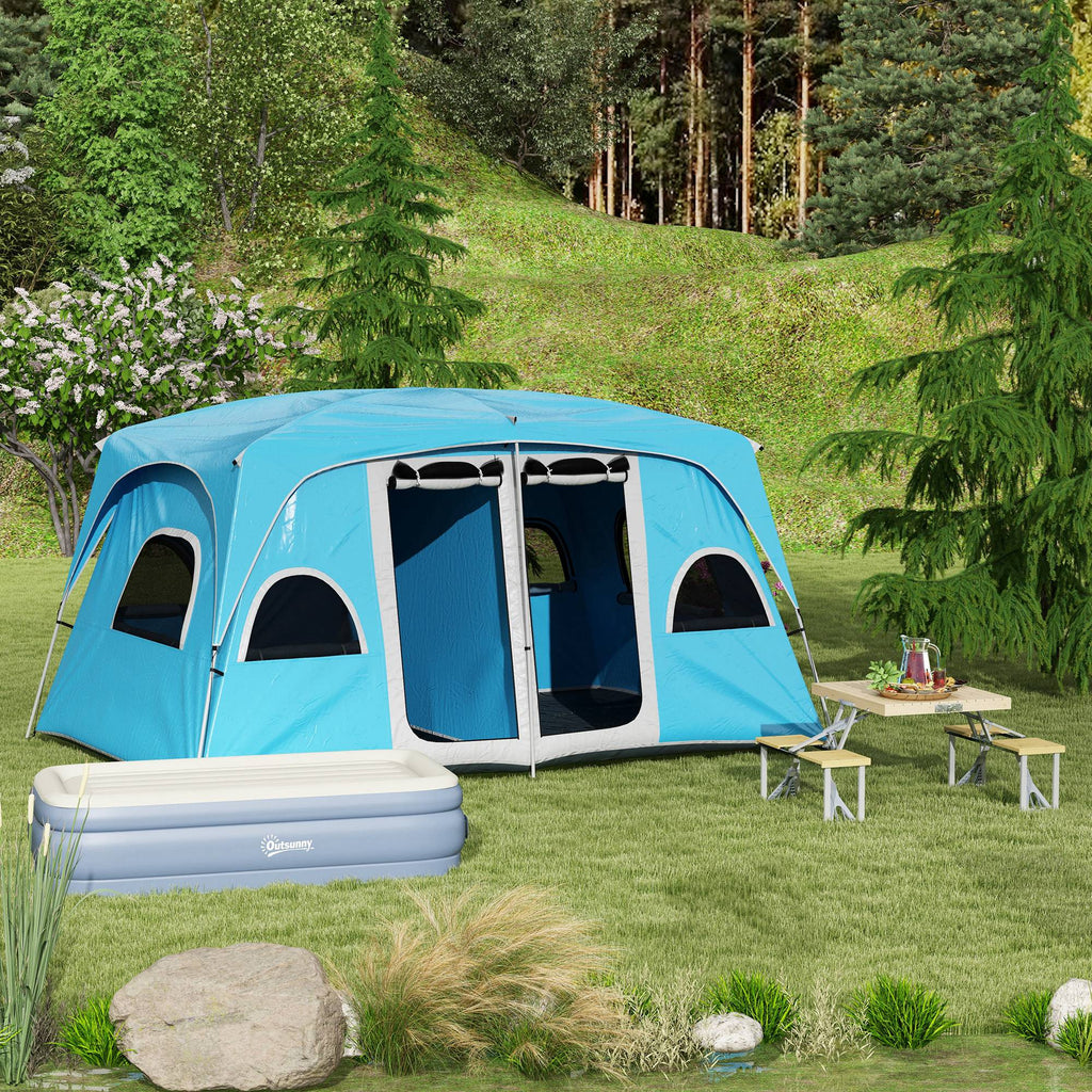 Aluminum Frame Folding Picnic Table, Portable Camping Table and Chairs Set with Umbrella Hole