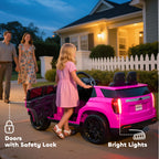 Electric Ride on Car 12V Kids Ride-on Toy, Pink
