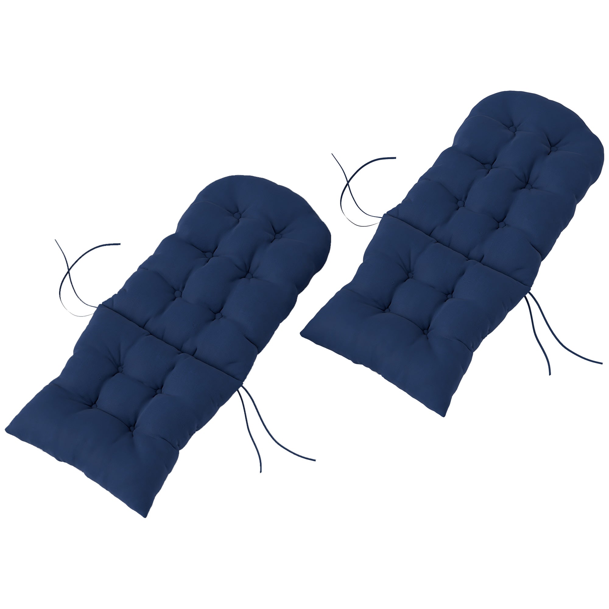 Adirondack Chair Cushions Set of 2, Tufted High Back Patio Non-Slip Cushions for Adirondack Chairs, Navy Blue