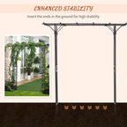 82'' Decorative Metal Garden Trellis Arch with Durable Steel Tubing & Elegant Scrollwork, Perfect for Weddings