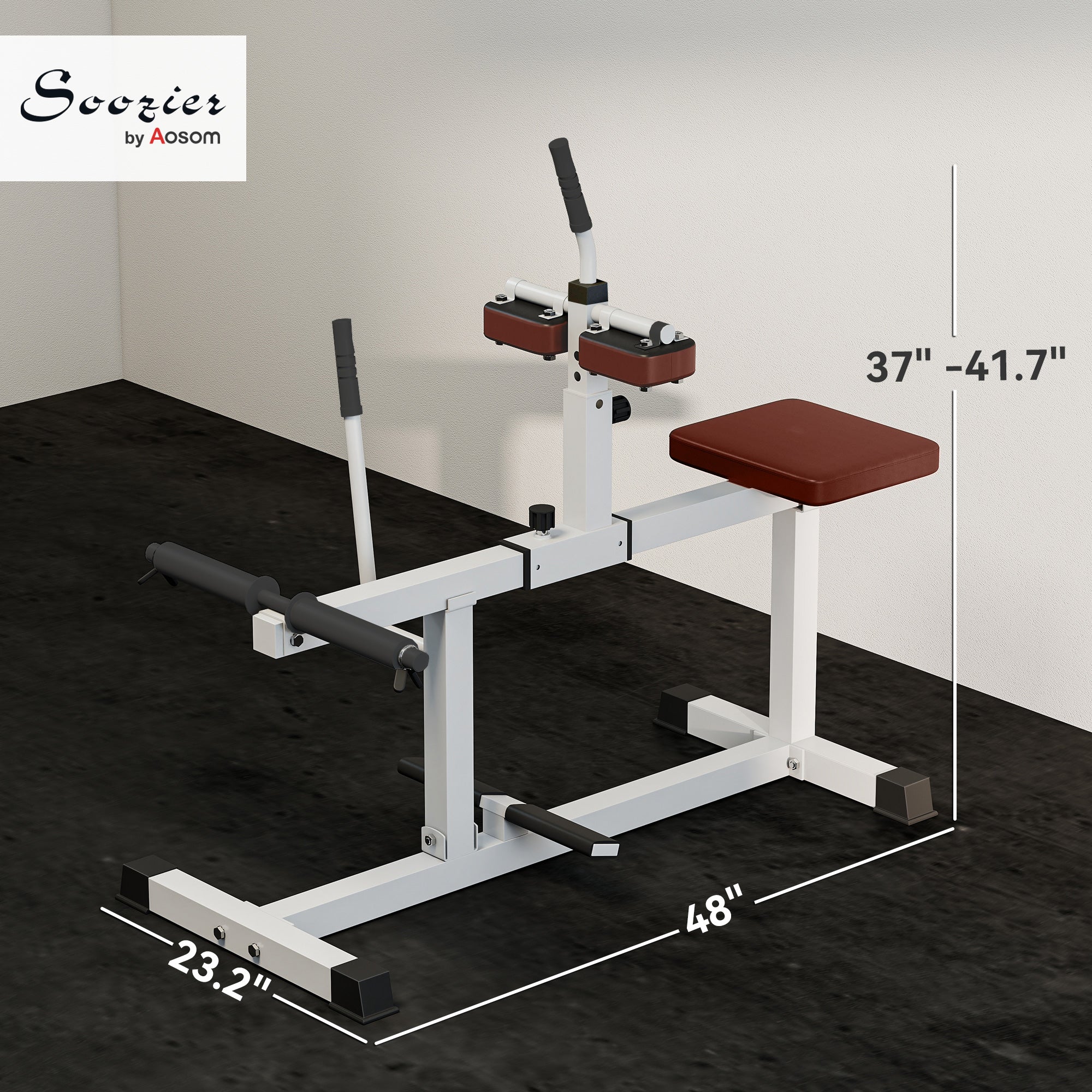 Adjustable Steel Seated Calf Raise Exercise Strength Training Gym Equipment, Brown