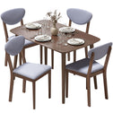 5-Piece Dining Table Set for 4, Mid-Century Modern Kitchen Table and Chairs, Light Gray