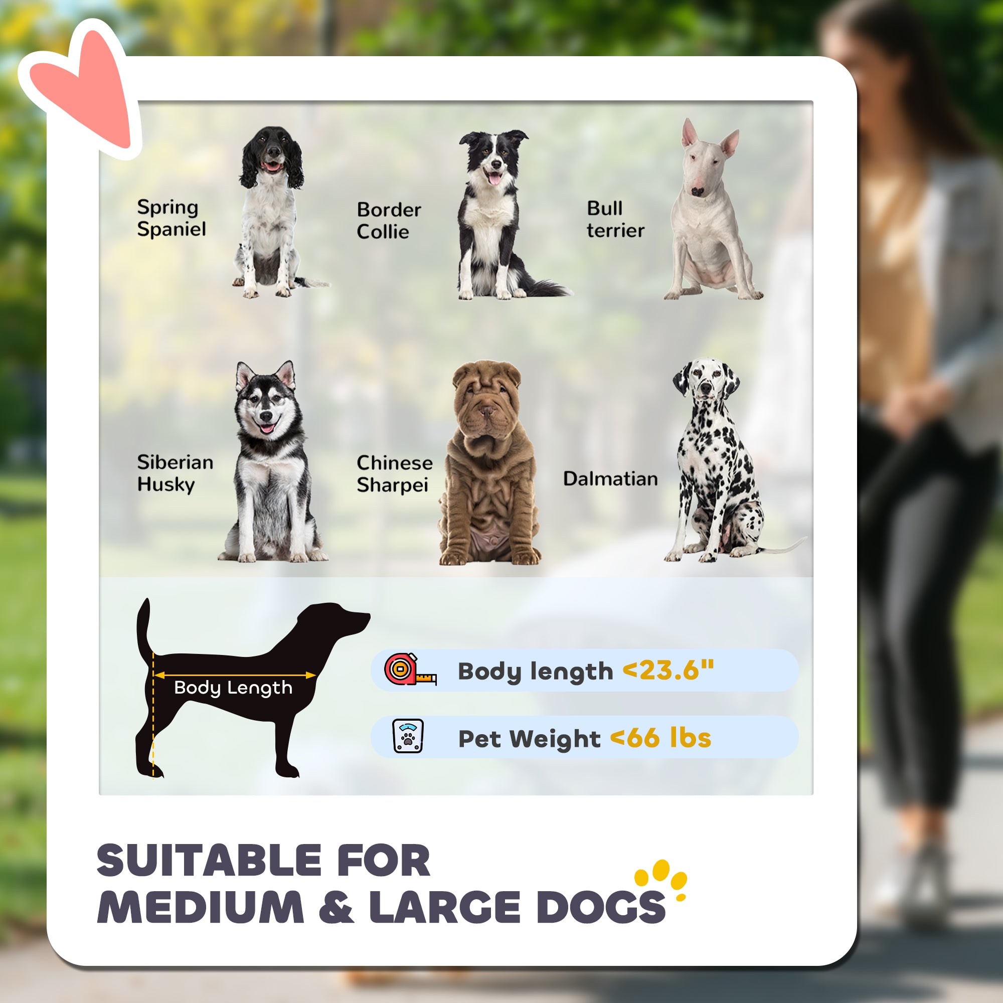 Dog Stroller for Large Medium Small Dogs up to 66 Lbs. 23.5" in Body Length, One-Click Foldable Pet Cat Stroller with Storage, Shock Absorption Wheels, Mesh Window, Safety Leash, Red