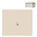 9.84' x 9.84' Gazebo Sidewall Set with Hooks/C-Rings, Beige