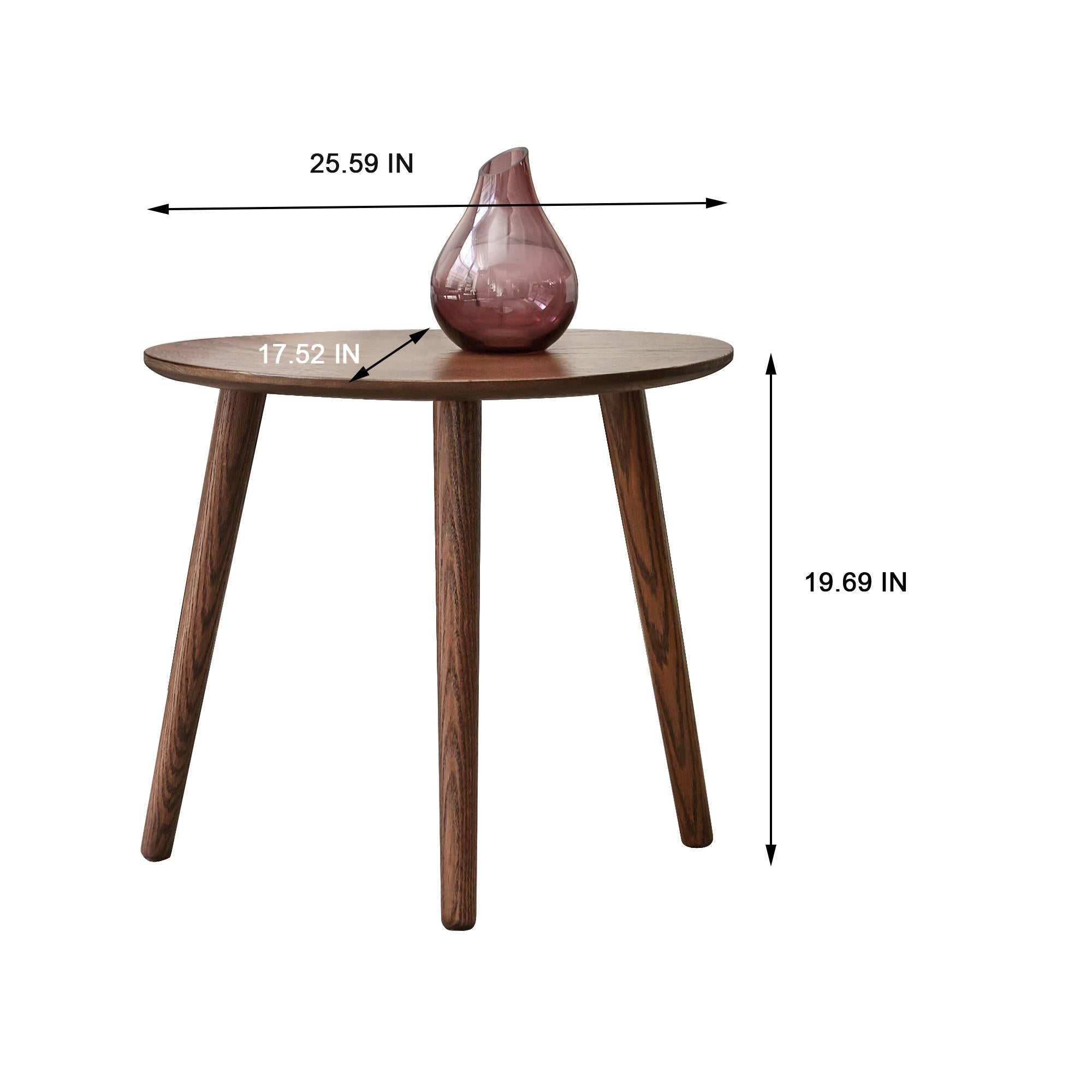 Stable Coffee Table with Mid-Century 2-Tier Staggered Design, Sturdy Center Table for Living Room, 25.5″ L x 17.5″ W x 19.5″ H, Walnut