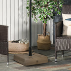 Umbrella Stand for 1.5", or 1.9" Umbrella Poles, Fillable Umbrella Base, Brown
